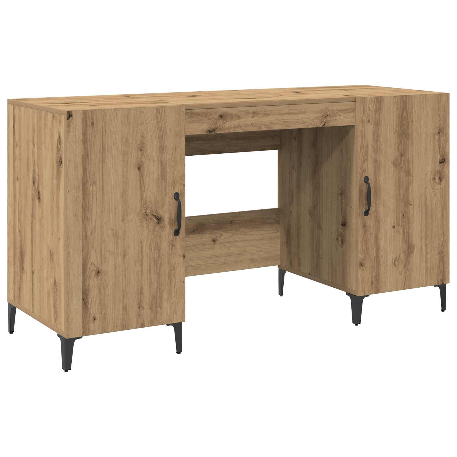 Bureau informatique 140 cm chêne pour créer un coin étude organisé chez soi