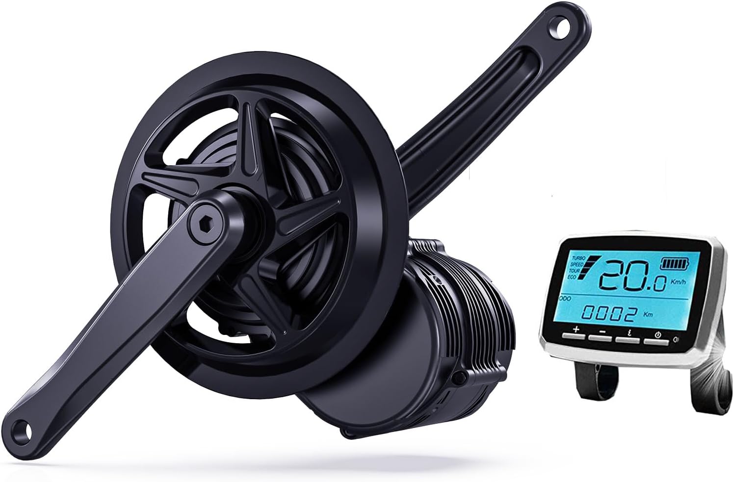 TSDZ8 750W Mid-Drive Ebike Conversion Kit with Optional Battery - Upgrade Your Ride with Powerful Electric Bike Kit (68mm/73mm BB Length, Universal Fit)