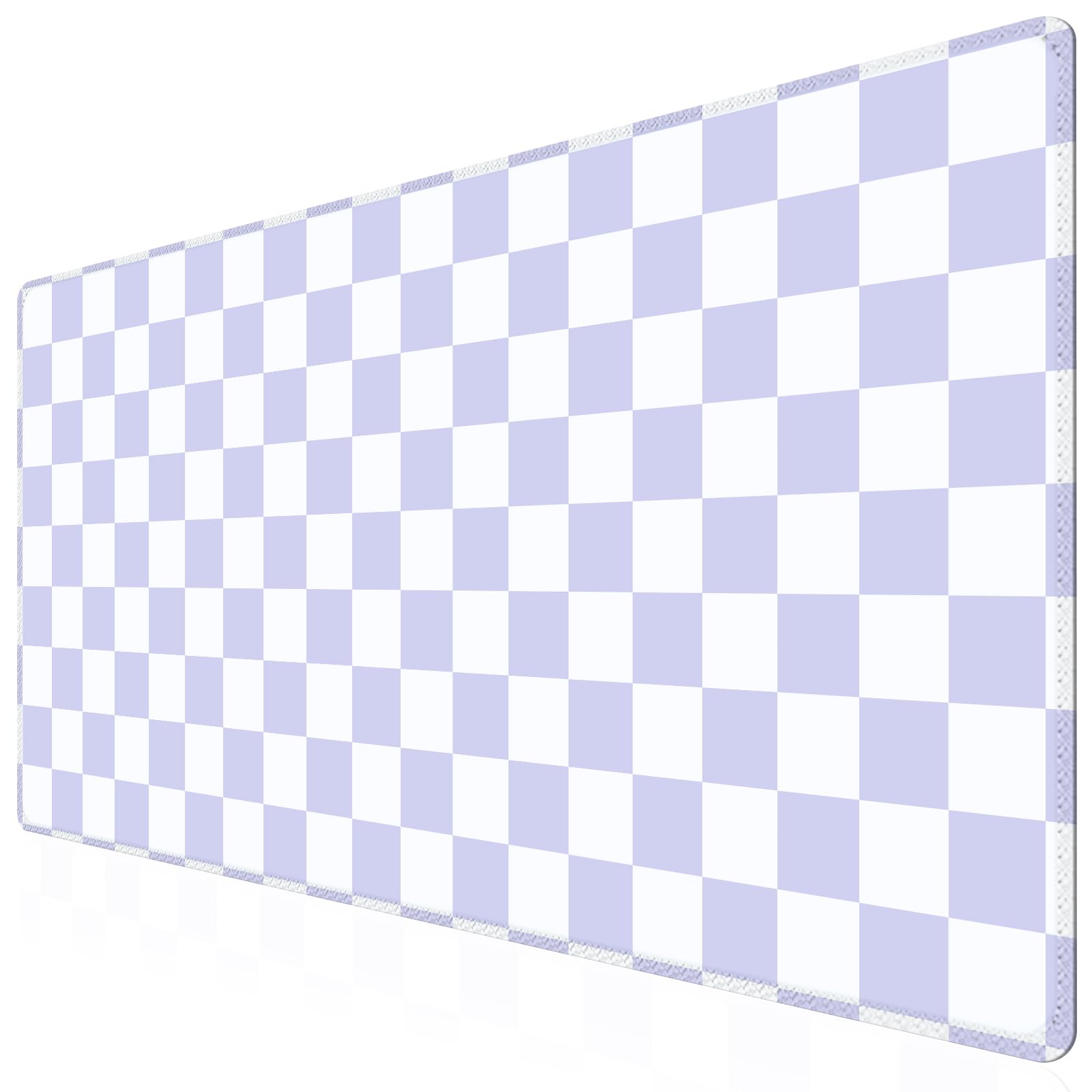 Sponsored Ad - iCasso Desk Pad Mat, Desk Matt for Desktop, Cute XXL Large Mouse Pad, Anti-Slip Big Mousepad with Stitched Edges, Keyboard Pad Mouse Mat for Computer (Purple Checkered)