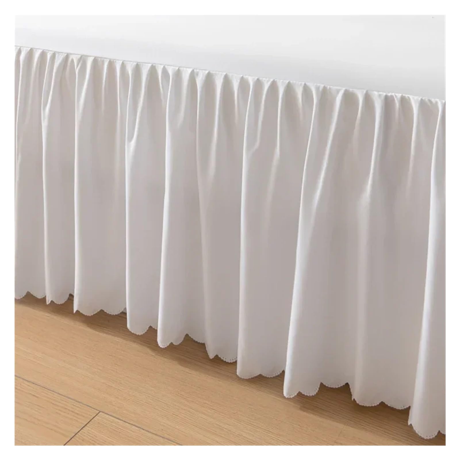 Mantovana giroletto tinta unita con fascia elastica in tessuto spazzolato resistente alle pieghe King Size 320x220x45cm 1pc