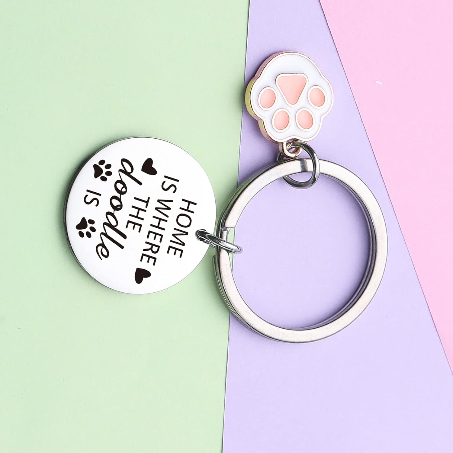 ZNOSVEI Goldendoodle Keychain Dog Owner Jewelry Puppy Keychain Vet Gift Daughter Keychain - Image 6