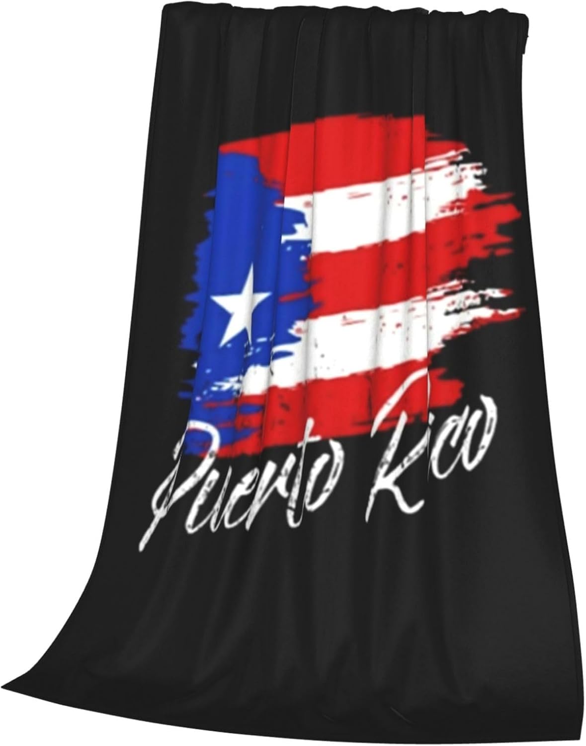 Cute Puerto Rico Flag Blanket Soft Cozy Flannel Blanket Lightweight Puerto Rican Throw Blankets for Bed Couch Sofa 50"x 40"