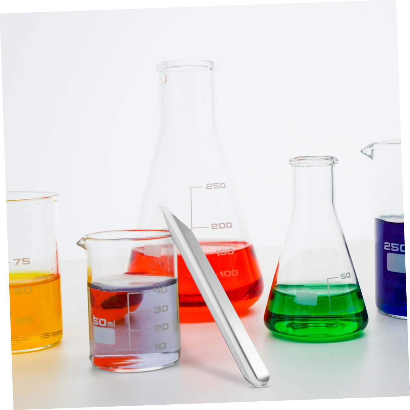 IMIKEYA 6 cucchiai da campionamento in acciaio inox con punta arrotondata per laboratorio utensili scientifici multifunzionali per chimica e