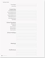 Vista 3 de House of Doolittle 51407 Libro de Clase, Cubierta con Efecto Cuero en Relieve, 27,94 x 21,59 cm, Azul