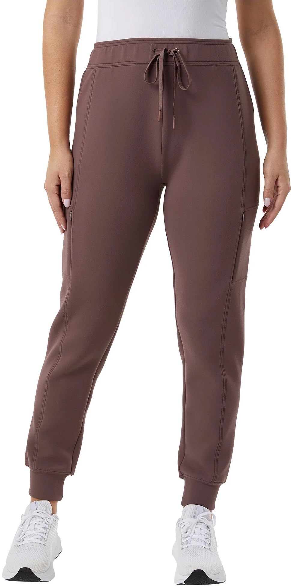 32 Degrees Heat Women's Active Tech Jogger Pant with Pockets, Brown, S