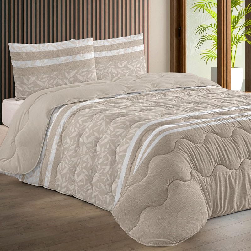 Rufino Díaz Edredón Invierno 450 gr Estampado Zamora 8 - Beige, 105 cm