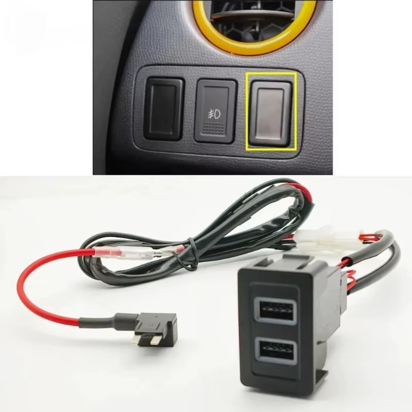 Auto Porta USB Centro Compatibile Con Suzuki Per SX4 Per Swift 12V Veloce Caricatore Doppia Presa QC3.0 Adattatore Di Alimentazione Di Ricarica Presa USB