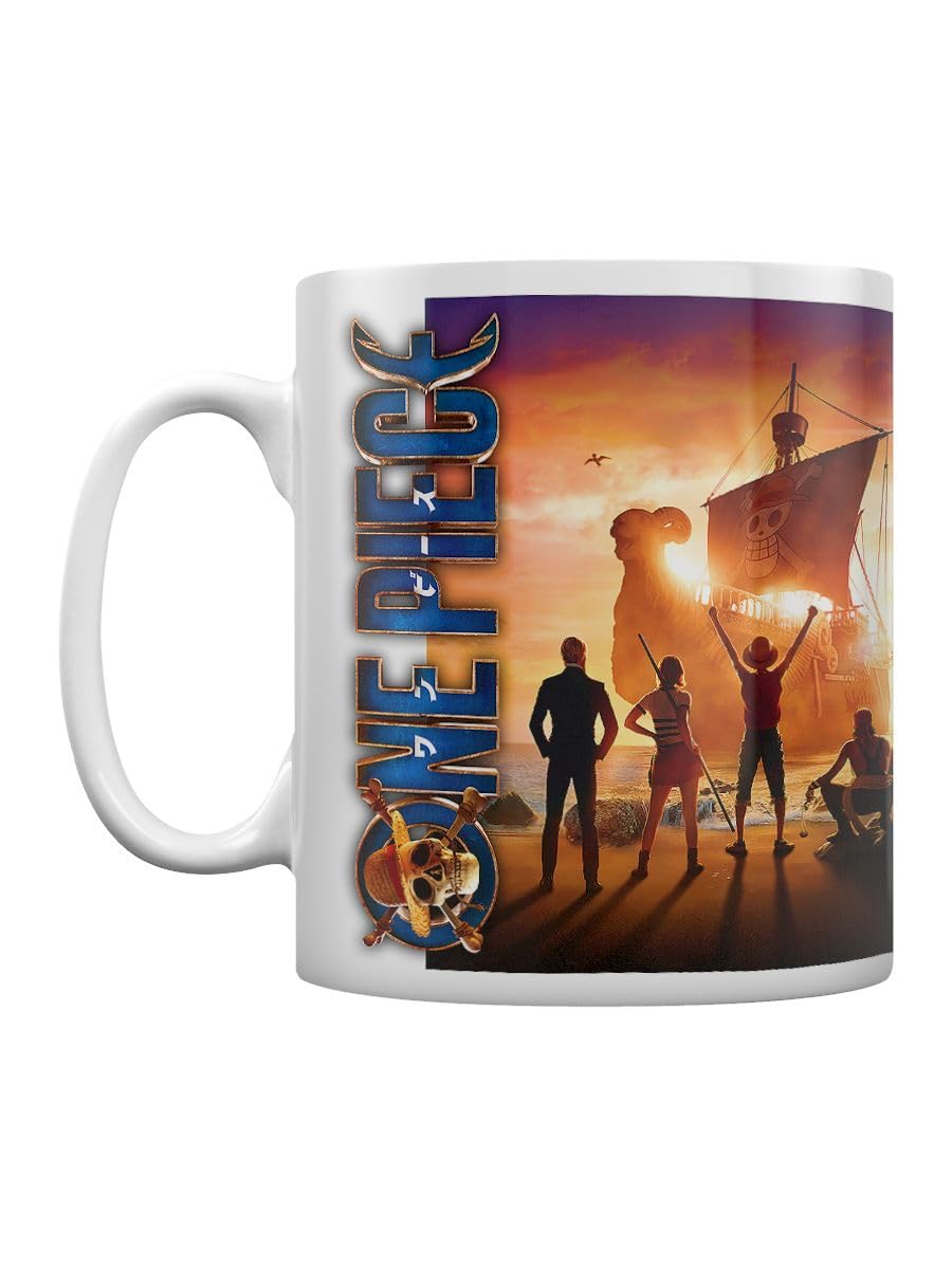 One Piece Tasse – Live Action Set Sail, weiß, bedruckt, 315 ml