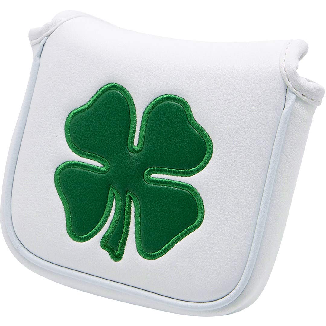 Barudan Golf Lucky Shamrock Heel Shaft Mallet Cover Square Mallet Putter Cover Headcover Magnetic for Scotty Cameron 6M DB Taylormade Spider S Ping