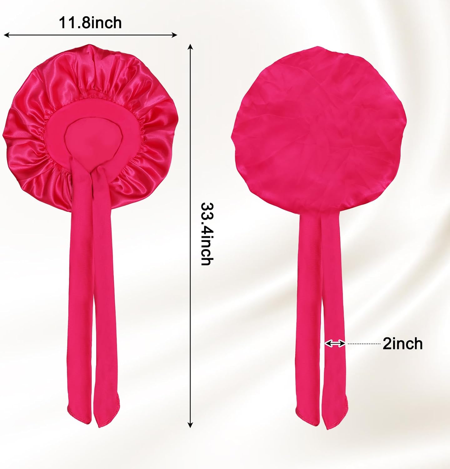 2 Pcs Kids Silk Bonnet for Sleeping Silk Cap with Adjustable Straps Sleep Women Hair Stretchy Bonnets for Girls Boys Purple