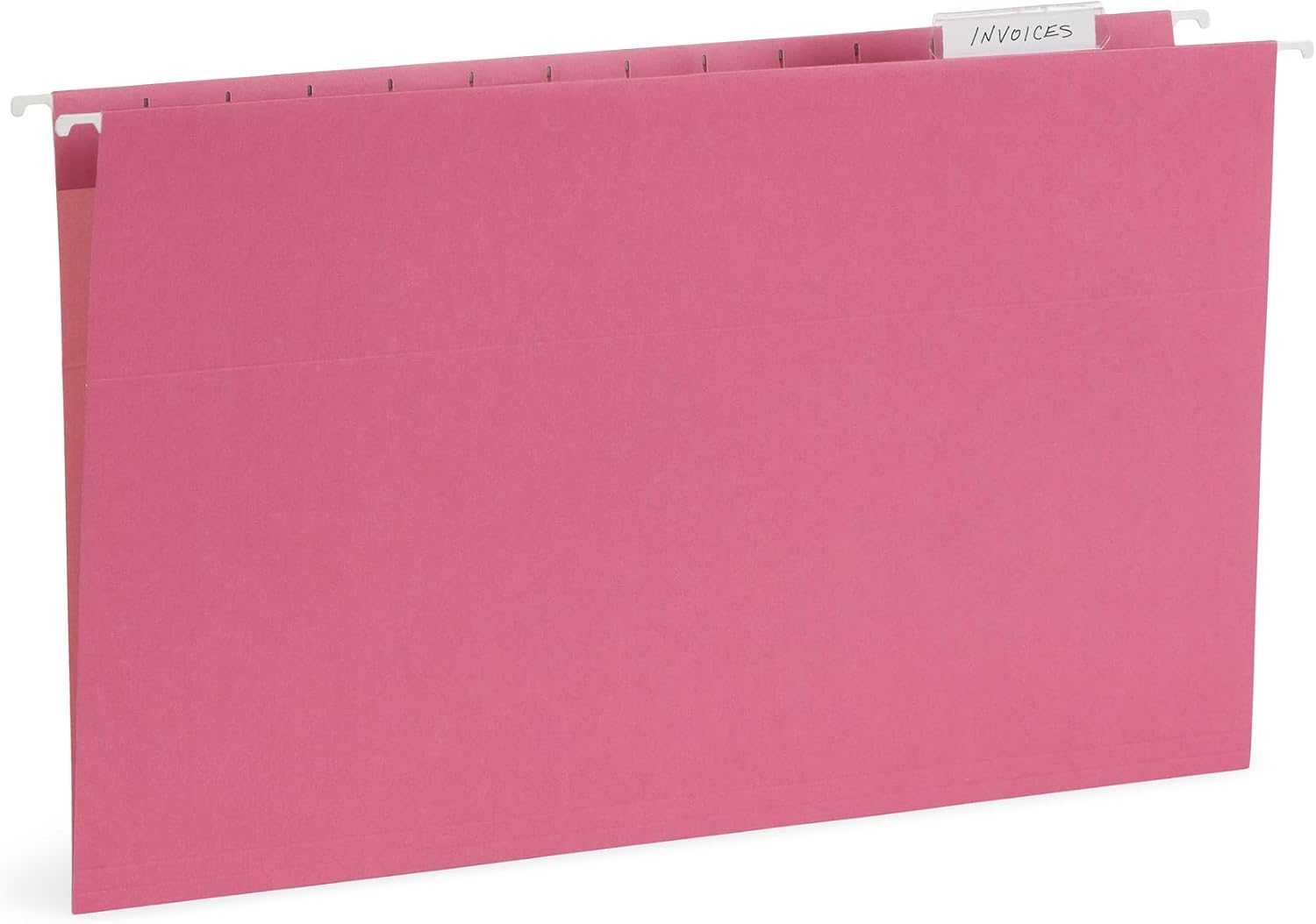25 Blue Summit Supplies Legal Size Hanging File Folders - Assorted Gem Tone Colors (Turquoise, Teal, Coral, Purple, Magenta), Durable 11pt Paper, Plastic Tabs and Inserts Included