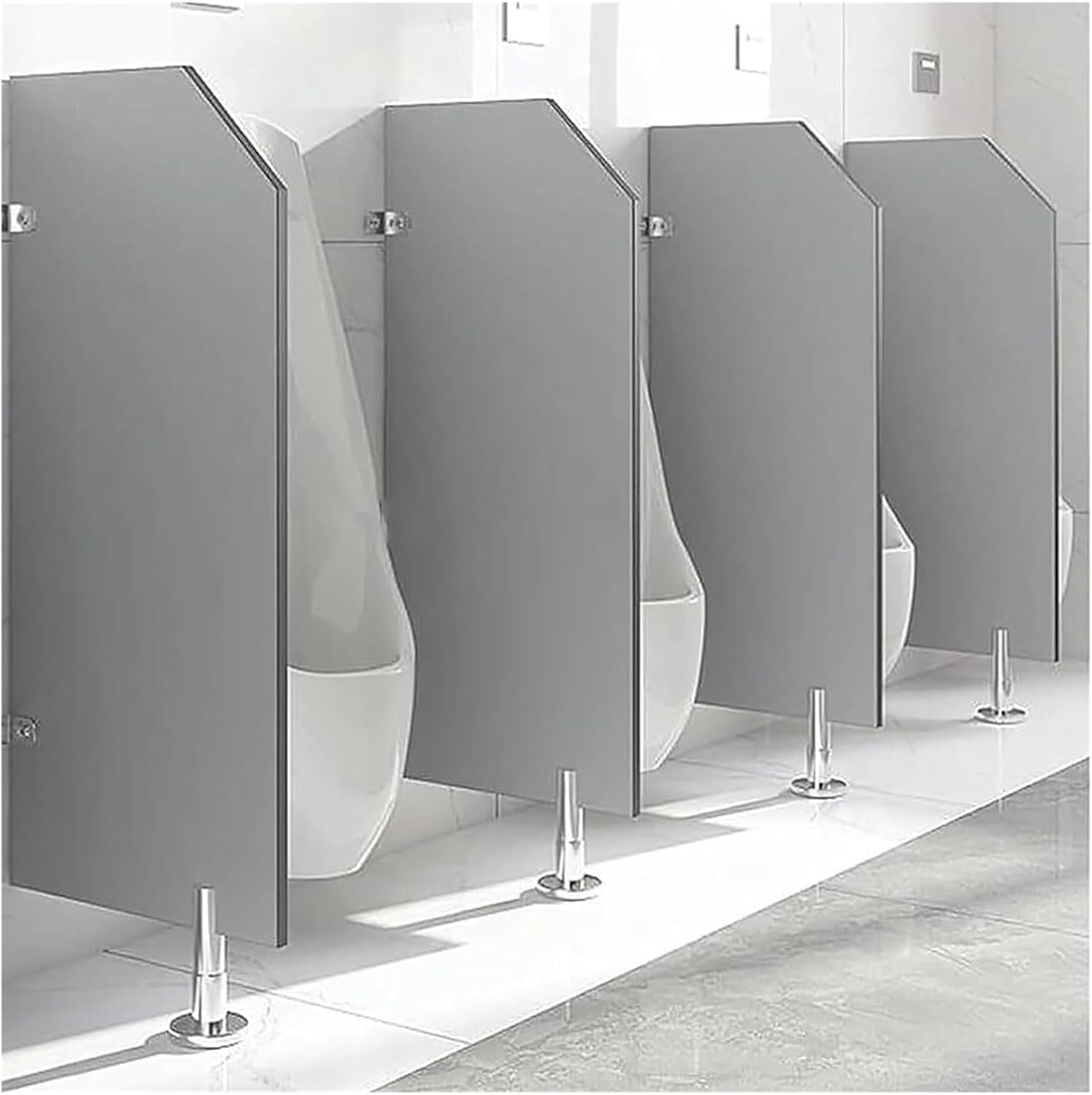 Urinal Divider Screen Panel Toilet Partition, Floor-Standing Adult Urinal Baffle With Stainless Steel Corner Code(4pcs)
