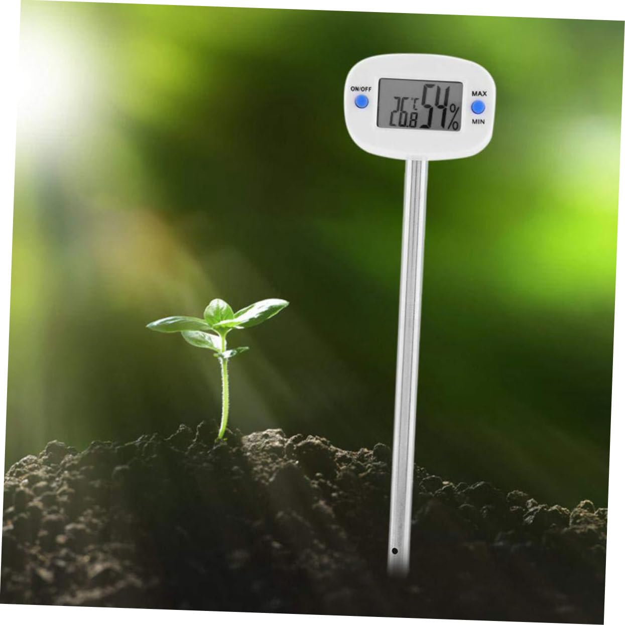 UPKOCH 3 Pezzi Termometro Del Suolo Pianta Misuratore Di Umidità Del Terreno Misuratore Del Sensore Di Umidità Del Suolo Terreno Compostato Per Giardinaggio Bianca