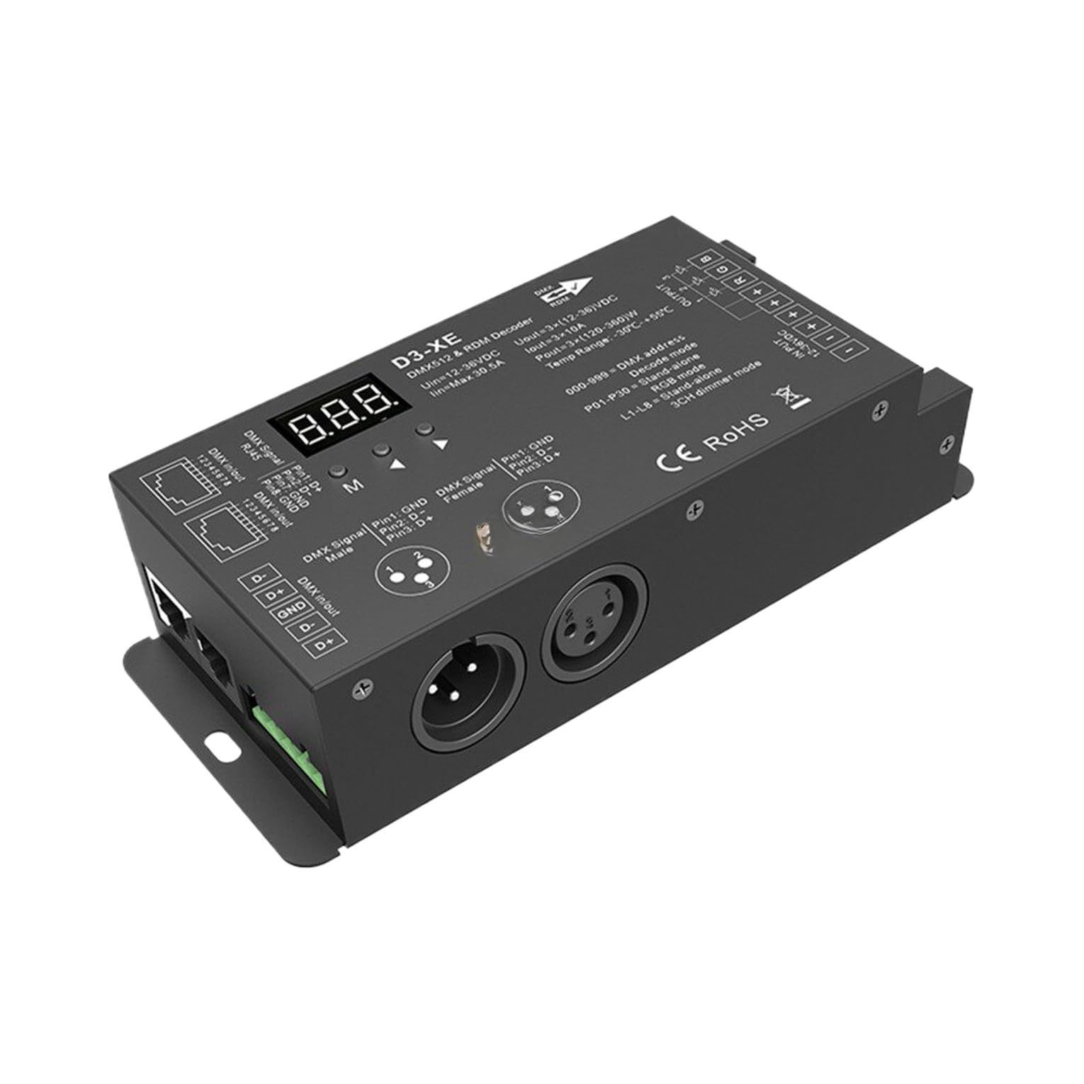 Décodeur DMX512 LED RGB 3*10A pour éliminer le scintillement - 3