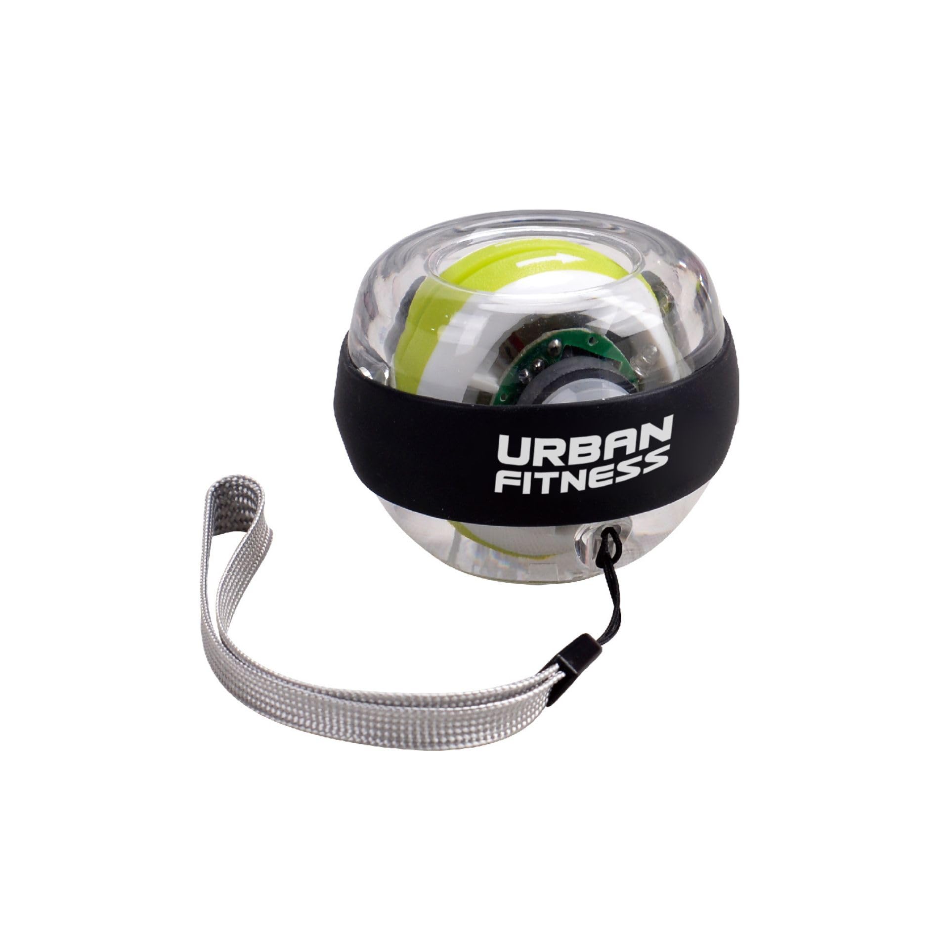 Urban Fitness Wrist Exerciser Giroscopic Ball, Strengthen Forearms, Improve Grip, Injury Prevention,Compact and Portable Hand Giro Strengthener, Black