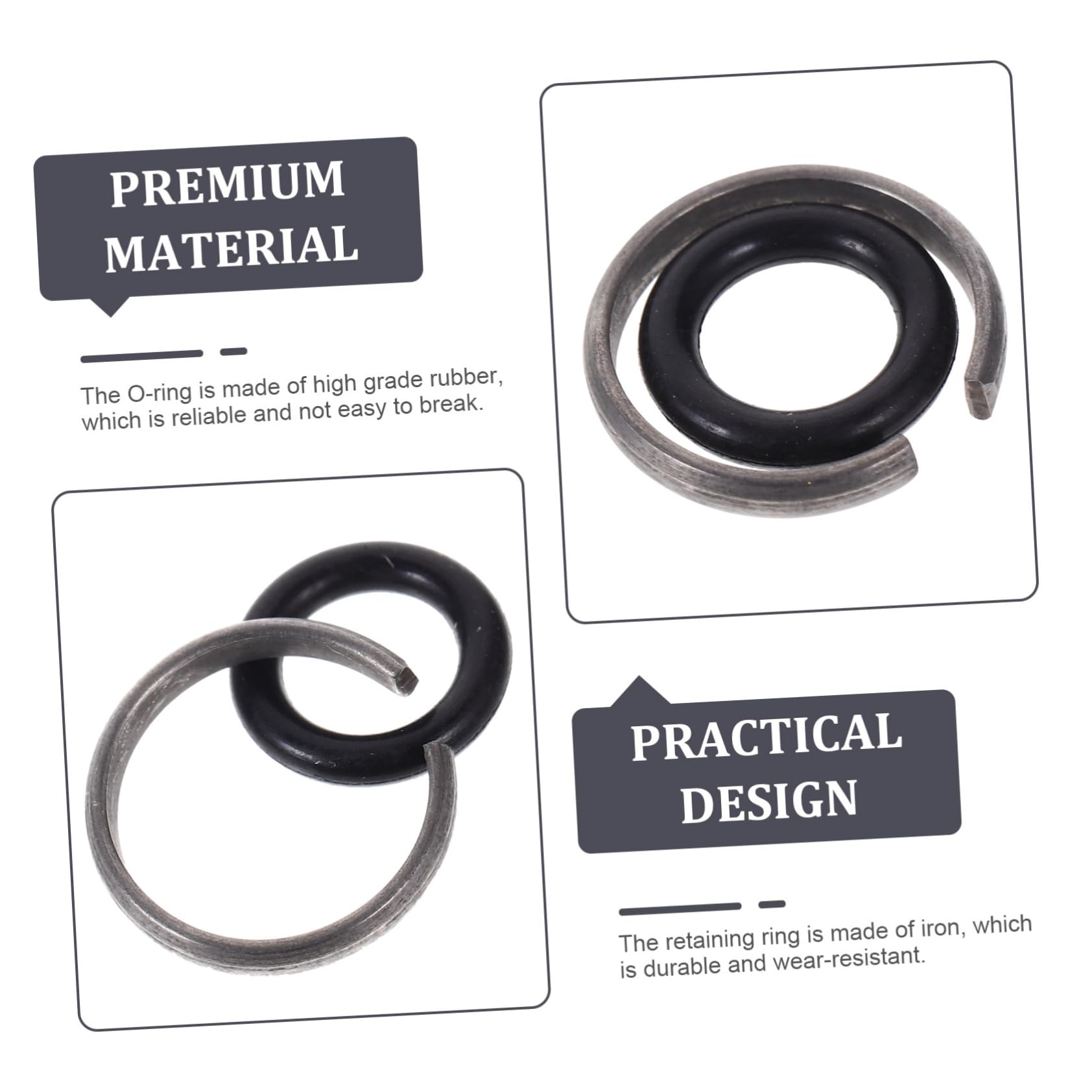 Garneck 10 Set Avvitatore A Impulso Anello Di Fusibile E Anello Di 1/2 – Ricambi Per Avvitatore Ad Aria Compressa - Anelli E Anelli Di Sicurezza Per Uso Affidabile