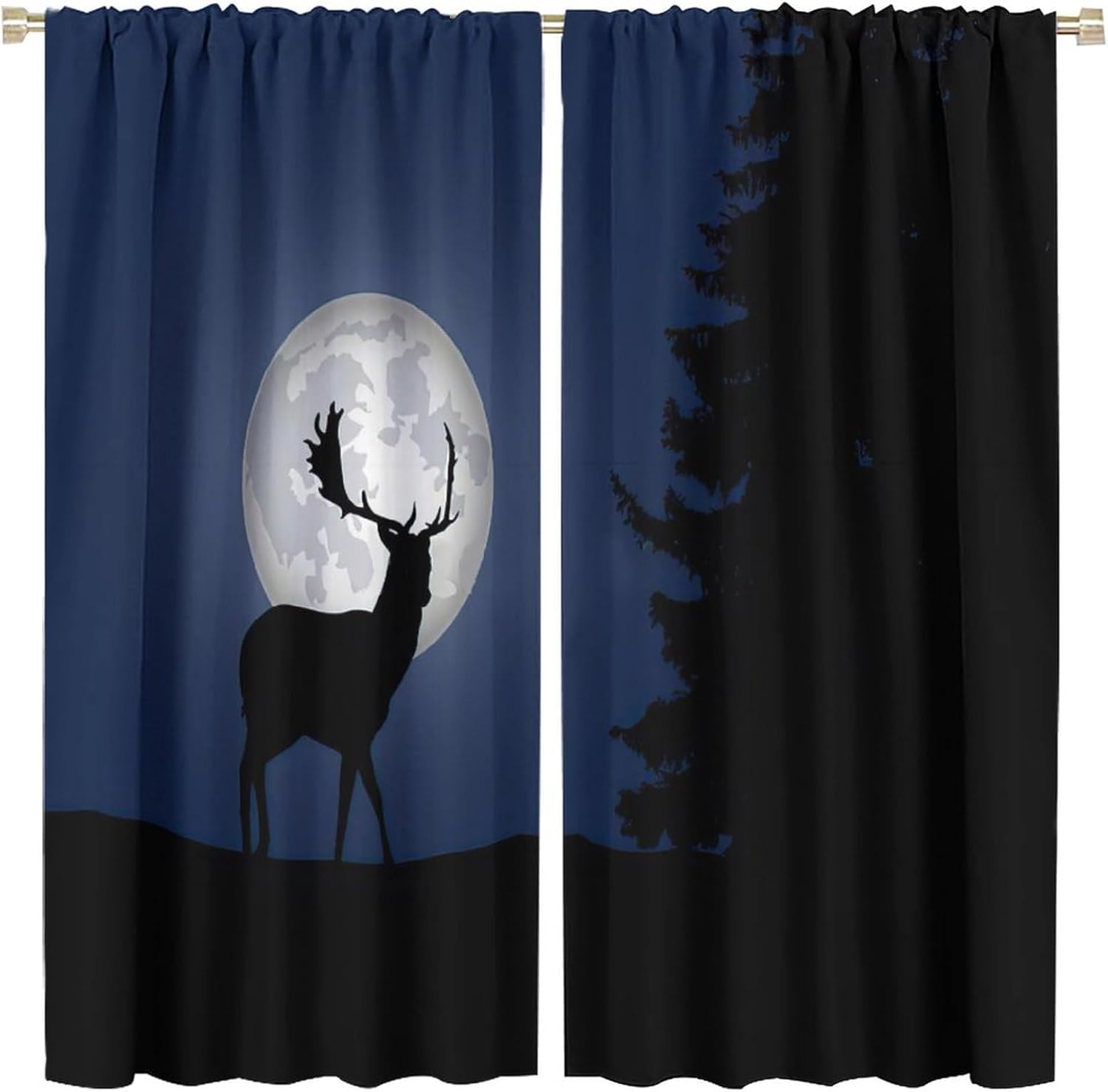 Rideau de porte wapiti pour chambre d'enfant isolation thermique et obscurité totale