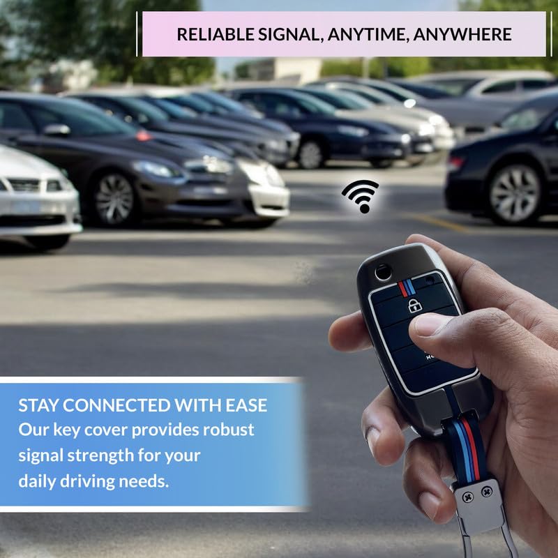 Image of NEODRIFT 'KeyShield' Car Key Cover for KIA Sonet (Shape 3, 03 Buttons) (Durable, Stylish, and 360 Protection)