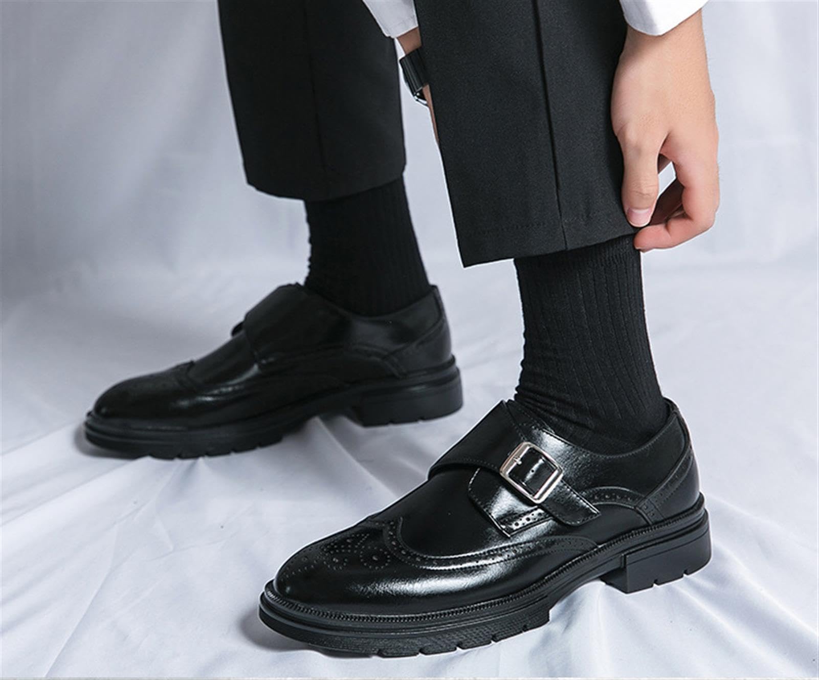 Scarpe Uomo Pelle PU Brogue Eleganti Affari Cerimonia Matrimonio