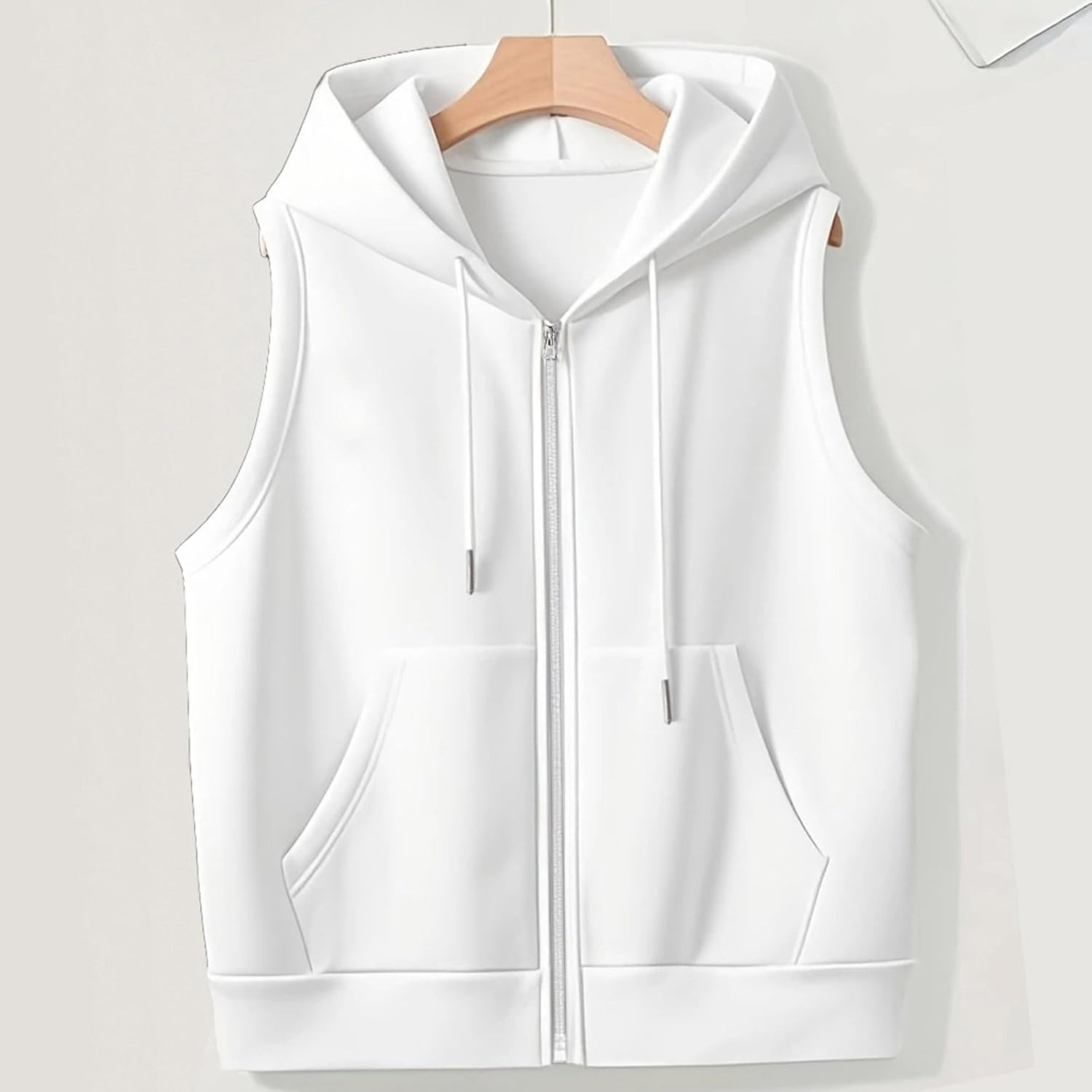 Womens Zip Up Hoodie Vest Oversized Sleeveless Lightweight Sweatshirts Fall Casual Loose Fit Jackets with Pockets - Image 6