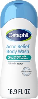 Cetaphil Acne Relief Body Wash, 2% Salicylic Acid, Exfoliating, 16.9 Fl Oz (Pack of 12)