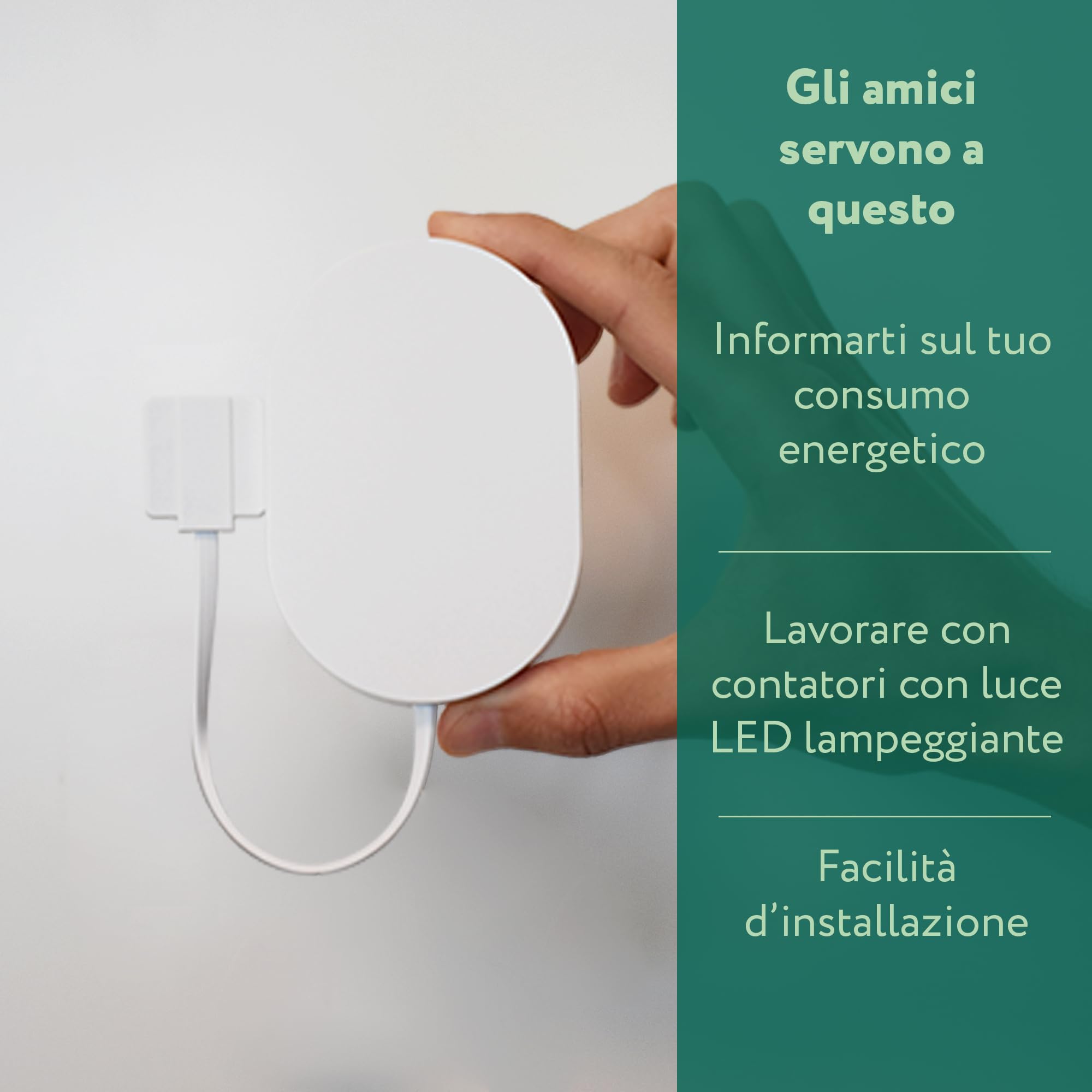 frient Interfaccia per contatore di elettricità 2, LED | Letture contatore wireless | Monitoraggio del consumo energetico | Interfaccia con impulsi LED | Zigbee | Homey, Home Assistant e SmartThings