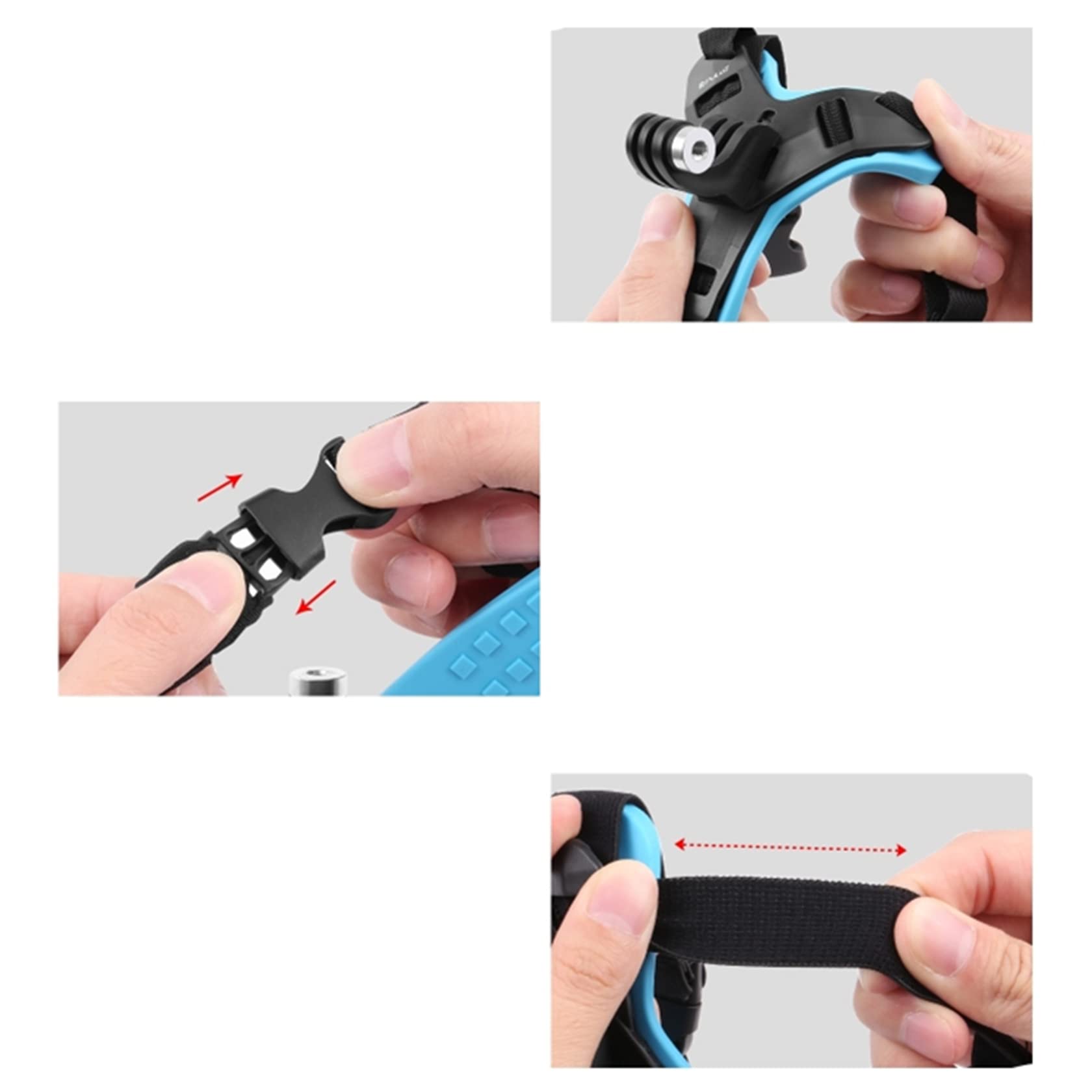 Supporto per Casco Moto Mento per GoPro Hero 13/12/11/10/9/8/7/6/5/4, Insta Ace Pro/2 X5 X4 X3, DJI OSMO Action 6 5 Pro Action 4/3, Silicone Antiscivolo, Action cam di Azione Accessori