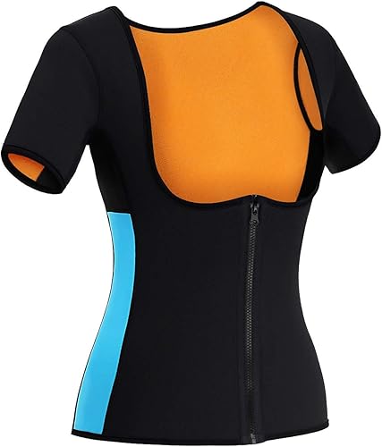 Miniatura 2 de Chaleco de sauna para mujer, traje de entrenamiento de cintura, entrenamiento, camiseta de neopreno para correr