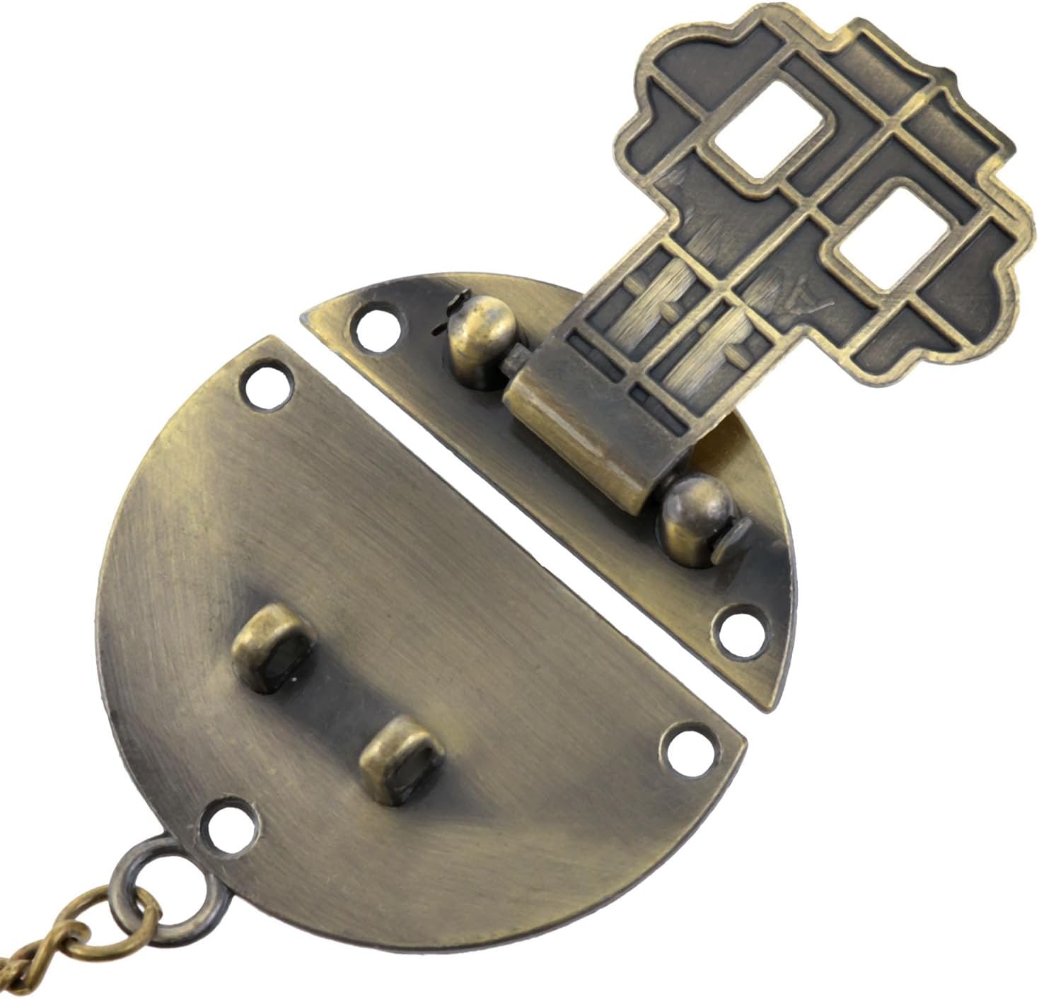 2 pcs Bronze-Colored Buckle Locks Retro-Style Decorative Padlocks with Screws Suitable for Wooden crates toolboxes Small Jewelry Boxes, etc