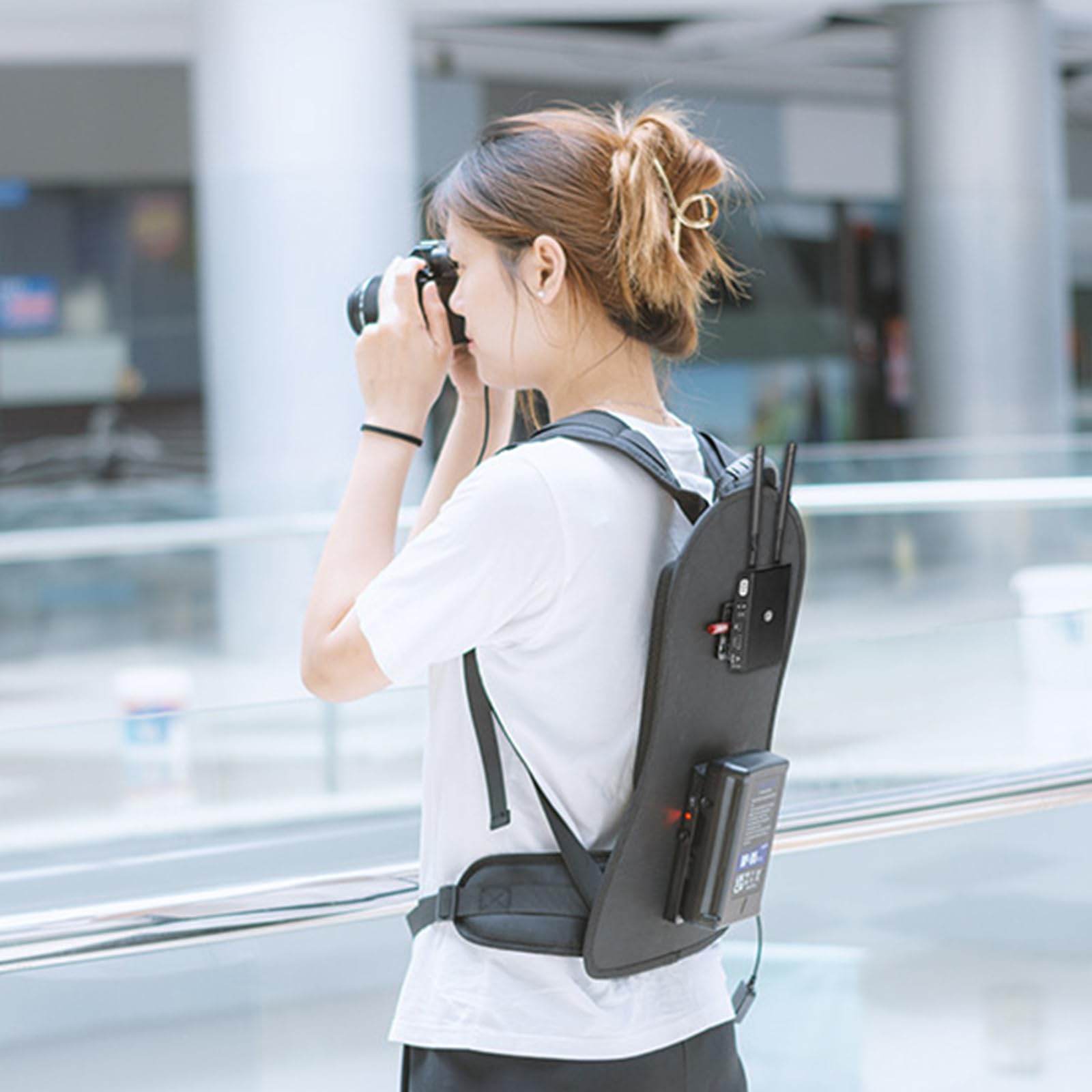 Singola Attrezzatura Fotografica Zaino Portatile Batteria Trasferimento Video Lavagna Sospensione Facile Da Trasportare E Usare
