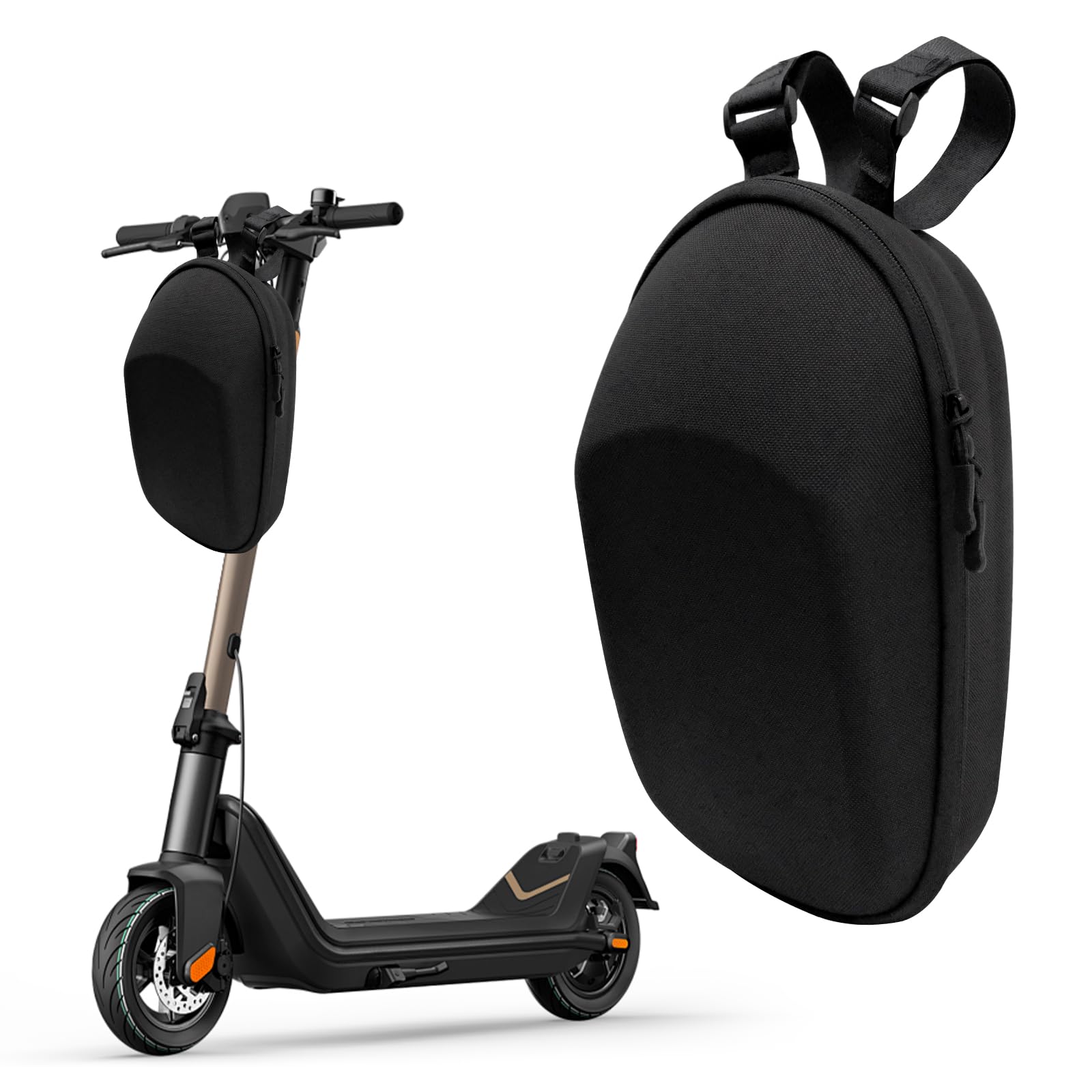 3L Waterproof Electric Scooter Handlebar Bag with Rigid EVA Case, Front Bag for Electric Scooter and Bicycle, Accessory for Mobile Storage Keys Tools 30 × 17 × 12 cm