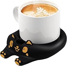 Cup Warmer, Coffee Warmer for Desk, Automatic Shut-Off, Intelligent Candle Warmer with 3 Temperature Settings, Electric Drink Warmer for Coffee, Cocoa, Tea (Black)