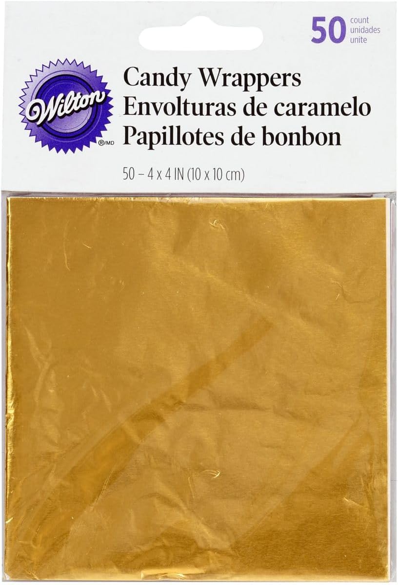 Wilton Gold Foil Candy Wrappers, 50-Count