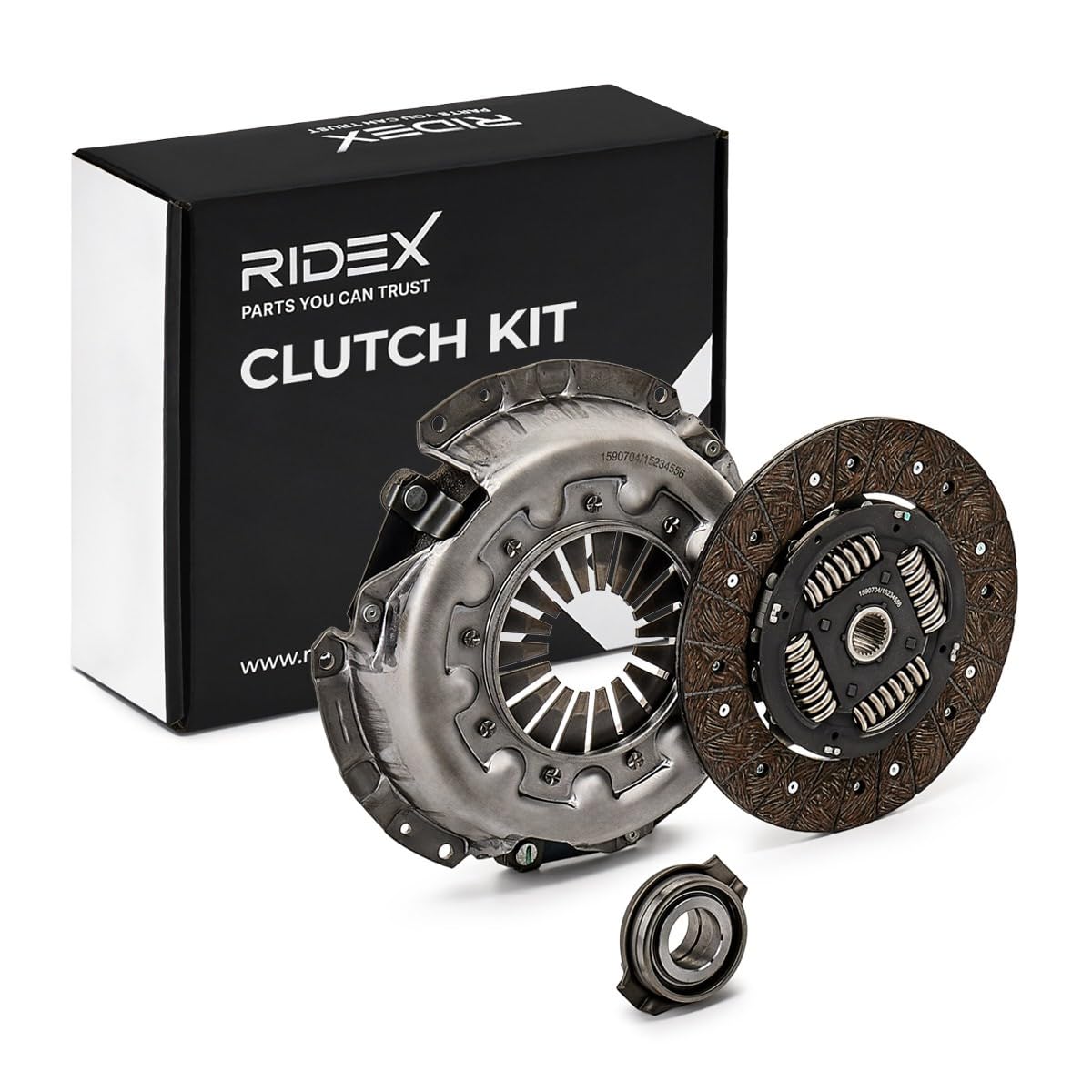 RIDEX 479C0647 Kit de embrague con cojinete de desembrague con plato de embrague Compatible con NISSAN TERRANO II R20