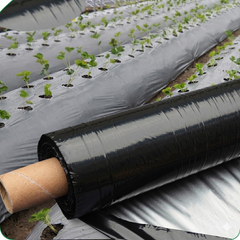 FarmCare 25 Micron Mulching Sheet 4 Feet Width x 400 Meter Roll | UV Resistant Black Silver Mulch Film for Vegetables, Agriculture, Strawberry & Field Crops-image-49