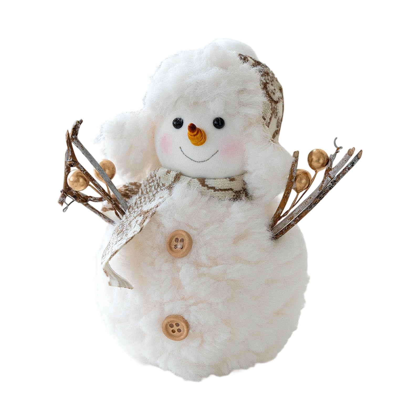 Kalttoy Multicolor Christmas Snowman Ornaments Lovely Plush Snowman Doll Tabletop Decorations For Kitchen Home Holiday Party Decoration Doll Desktop Ornaments
