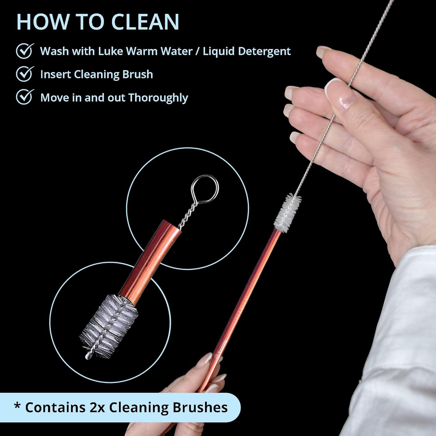 Lot De 4 Pailles Métalliques Réutilisables, Pailles En Acier Inoxydable