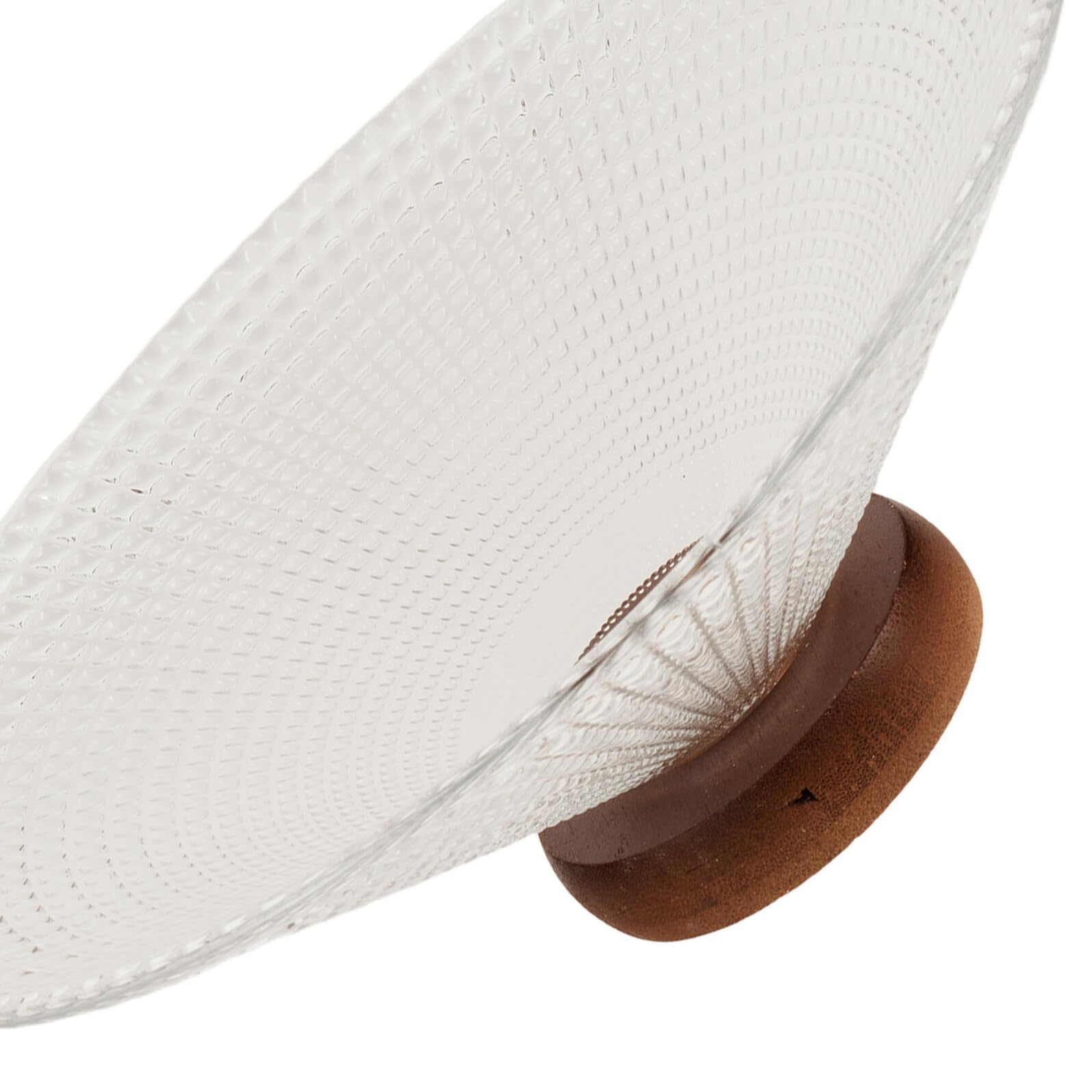 Ciotola da Frutta Quadrata in Vetro Trasparente con Base in Legno Vassoio Elegante per Insalata e Dessert Espositore Stabile per Snack e Antipasti in Cucina