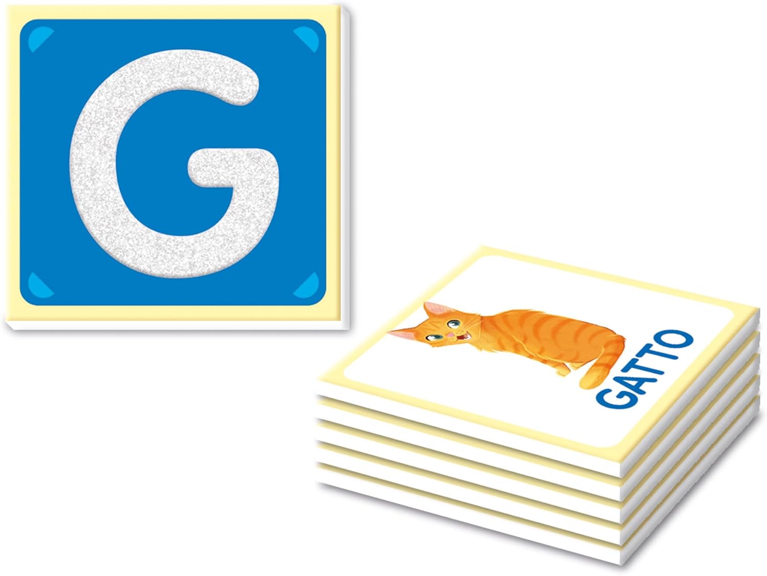 Clementoni Sapientino Montessori - Tactile Letters - Educational Game 3 Years, Montessori Flashcards, Educational Cards on Letters, Learning The Alphabet, Develops Language, Made in Italy, 16855
