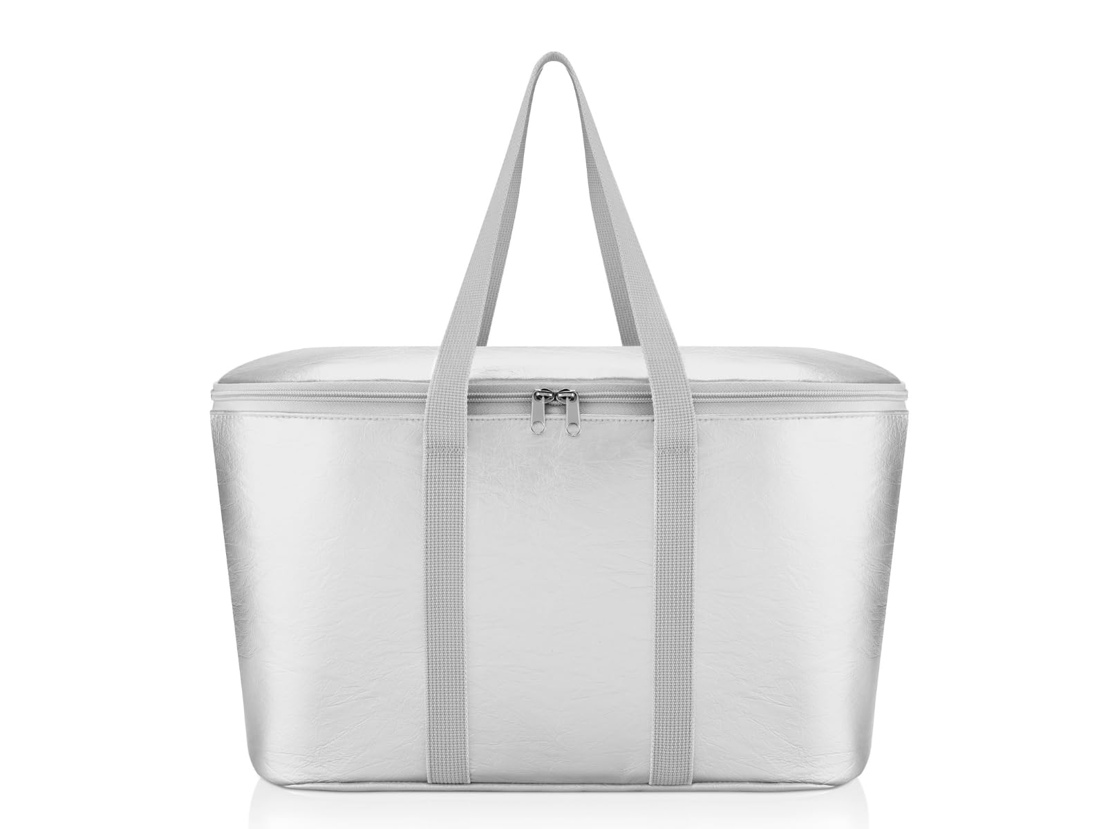 reisenthel coolerbag Sac isotherme en tissu polyester de qualité supérieure - Idéal pour le pique-nique, le shopping et les déplacements, Silver Crackle, Taille unique pour tous, Décontracté