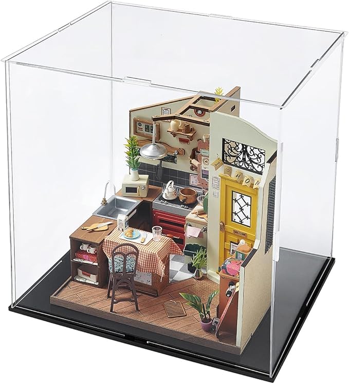 Clear Acrylic Display Case for Collectibles - Dustproof Large Showbox with Black Base for Model Ship, Figures, and Lego - Action Figure Protector Box (10 X10 X10)-image-47