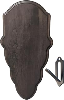 Deer Skull Mount Face Plate with Mounting Hardware, European Style, Whitetail (Gray)