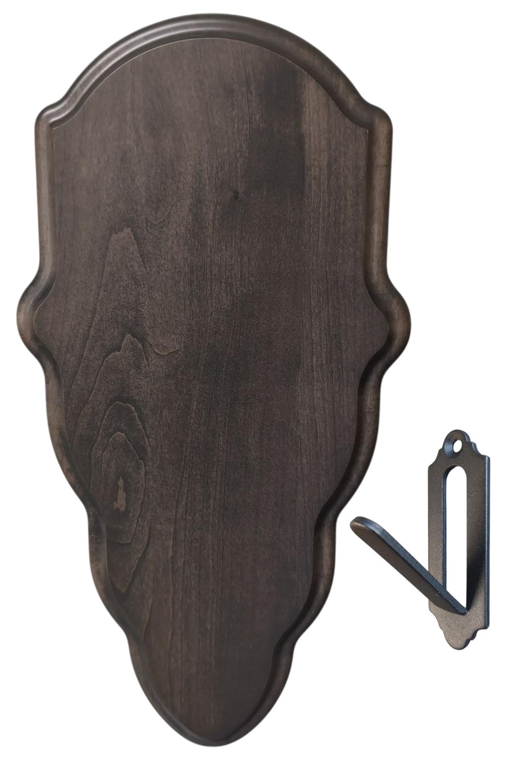 Deer Skull Mount Face Plate with Mounting Hardware, European Style, Whitetail (Gray)