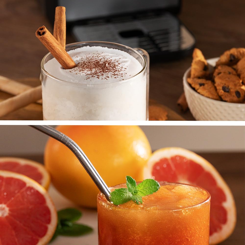 Cecotec Macchina per Granita - Sorbetto Elettrica 2,6L Twist&Ice 2600. 220W, Bevande in 15-60min, 1,9L per Ingredienti, Tattile, 6 Modalità, Raffreddamento Adattabile, Ergonomico, Beccuccio Antigoccia