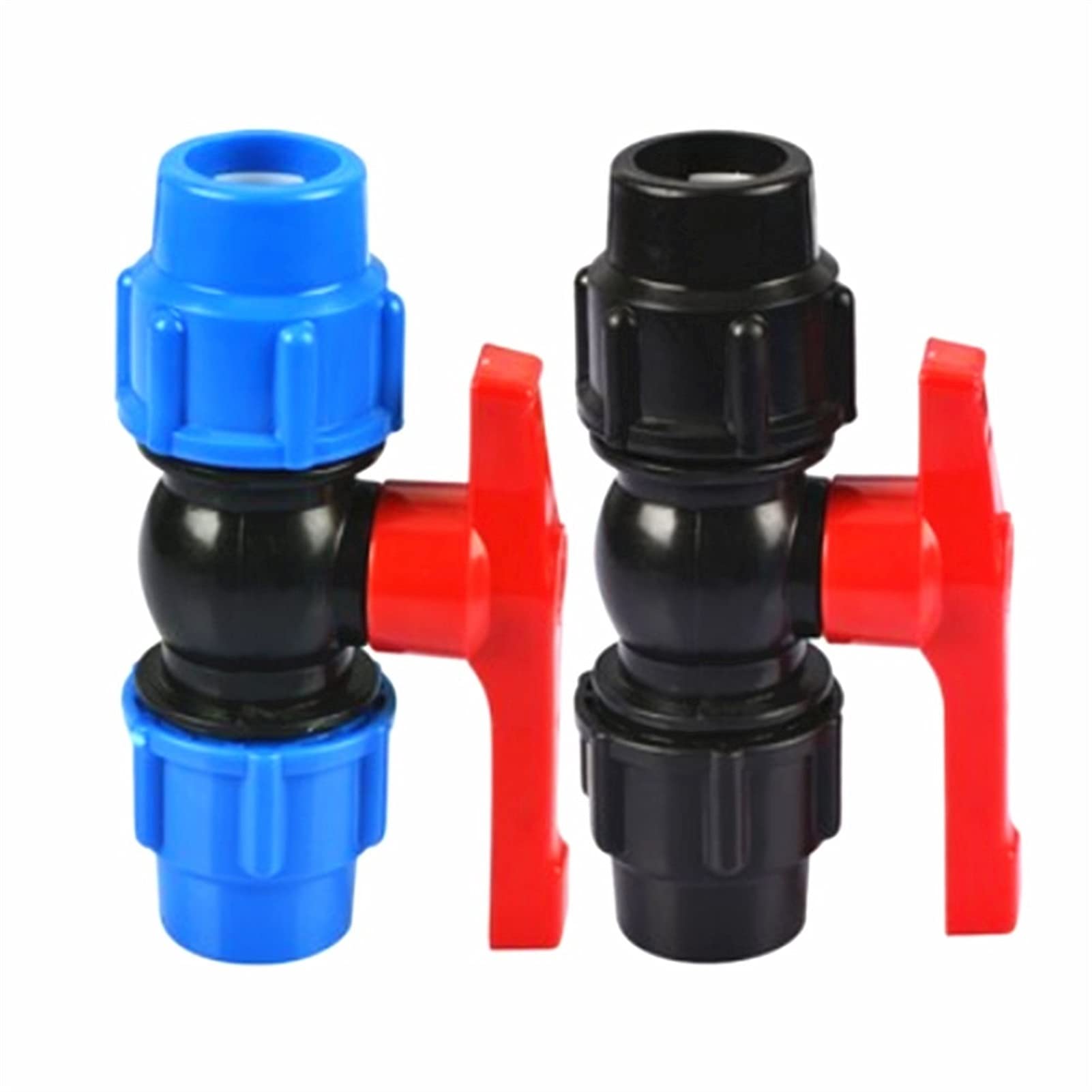 Tube PE vanne rapide 50mm connecteur tuyau d'eau plastique stable bleu