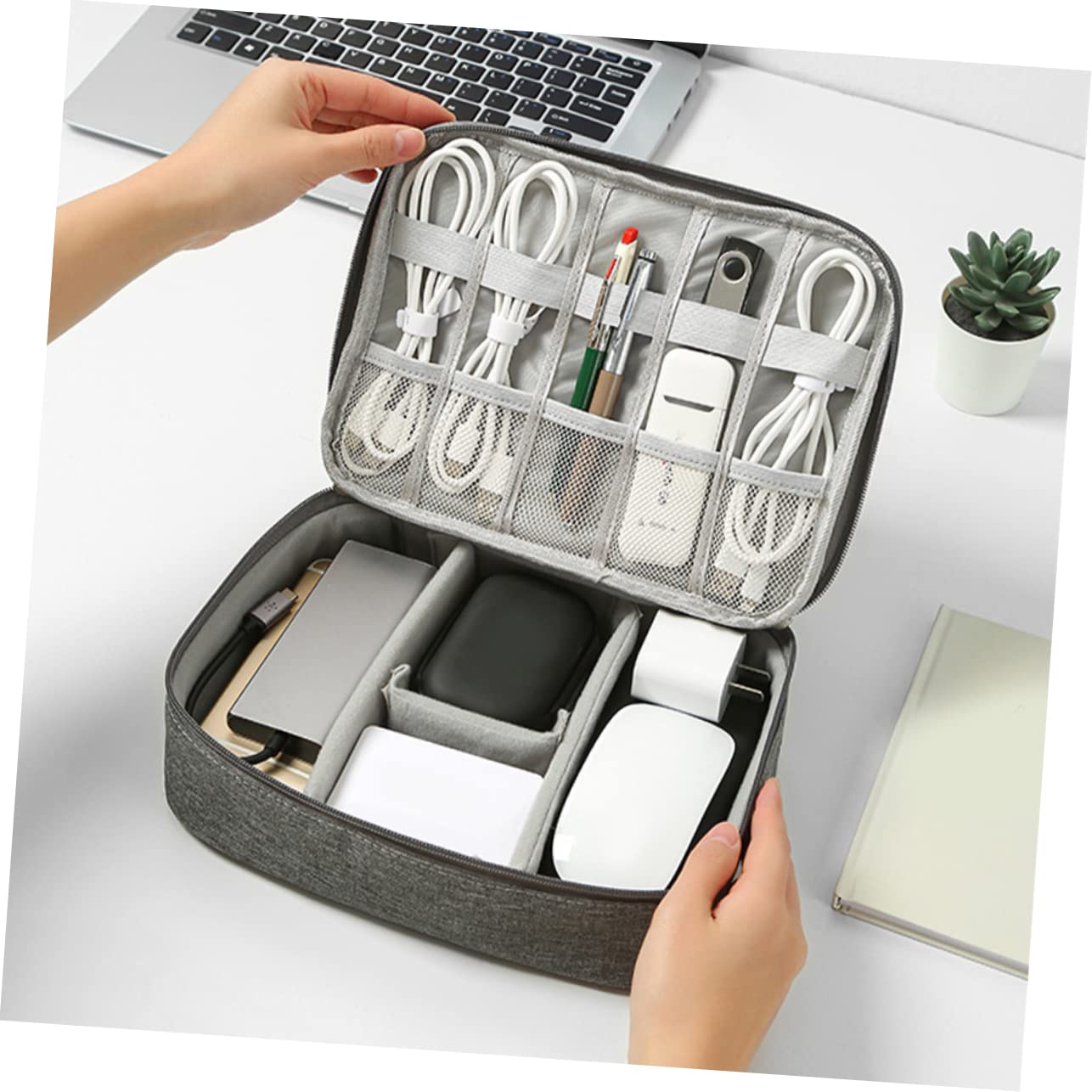 DOITOOL 3 Pezzi Organizzatore Per Cavi Da Viaggio Organizer Per Accessori Elettronici Custodia Per Caricabatterie Per Auricolari Power Bank