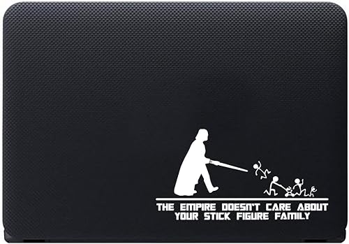 Miniatura 5 de AG-673 - Adhesivo adhesivo de vinilo con texto en inglés «The Empire Doesn't Care About Your Family» para automóvil, camión, pared, portátil, color