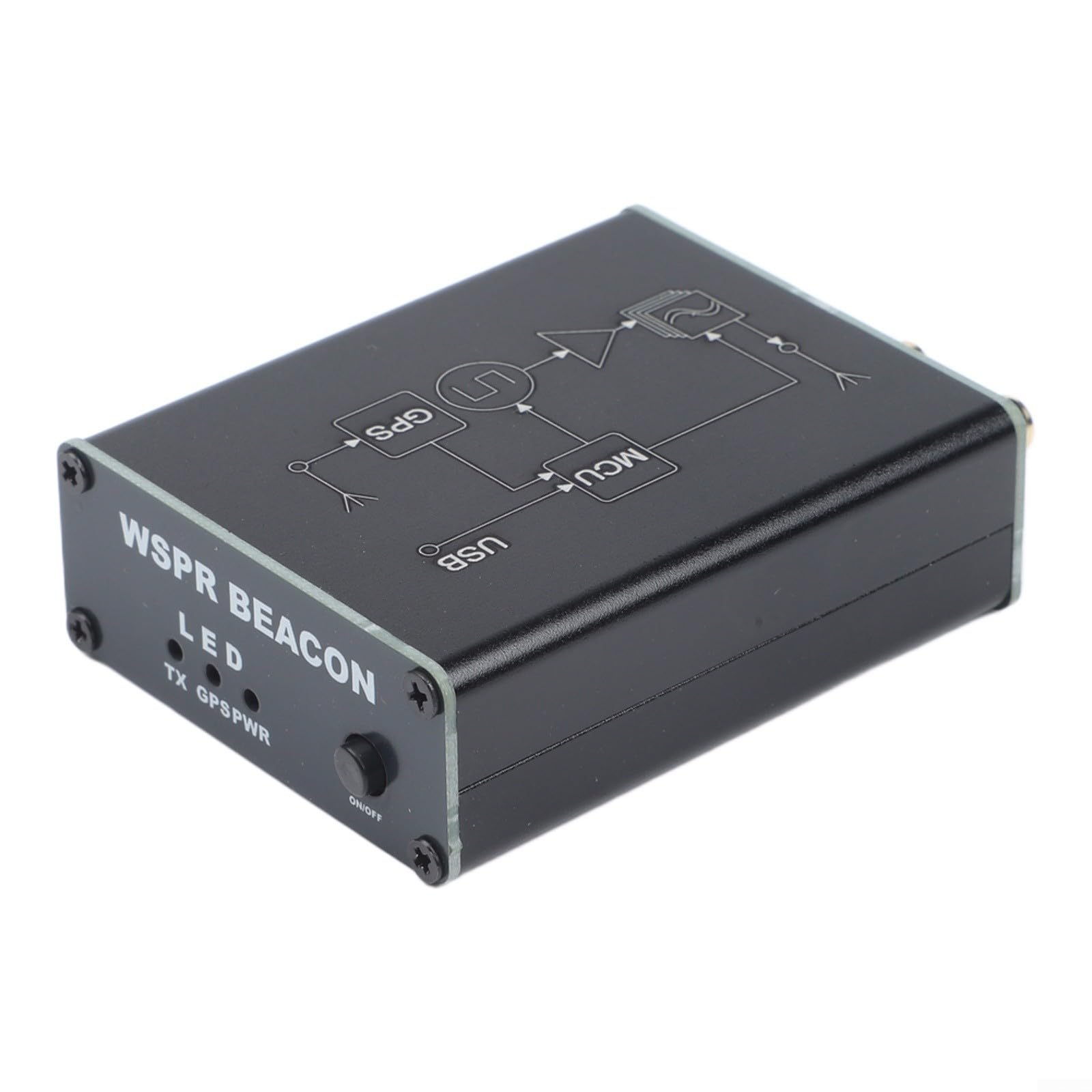 Transmisor SI5351 WSPR con TCXO y GPS para posicionamiento automático QTH, potencia de salida de 23 dBm, rango de frecuencia de 1-30 MHz, conector SMA, alimentación USB 5 V (WSPR BEACON beacon)