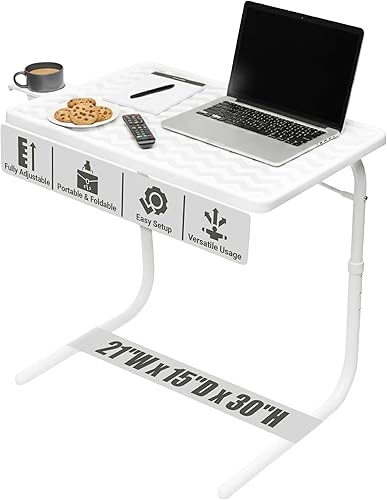 Miniatura 12 de Table-Mate - Bandeja/mesa para ver TV plegable/portátil, mesa de cena plegable, bandejas de mesa para sofá para comer bocadillos, escritorio
