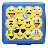 Zak Designs Emojination Plastic Sandwich Container, Emojis